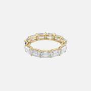  East West Emerald U Prong Eternity Ring 14k Yellow Gold 5 0 001