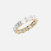  East West Emerald U Prong Eternity Ring 14k Yellow Gold 5 0 002