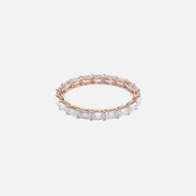  East West Emerald U Prong Eternity Ring 18k Rose Gold 2 0 001