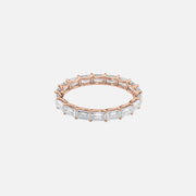  East West Emerald U Prong Eternity Ring 18k Rose Gold 2 5 001
