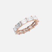  East West Emerald U Prong Eternity Ring 18k Rose Gold 5 0 002