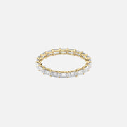  East West Emerald U Prong Eternity Ring 18k Yellow Gold 2 0 001