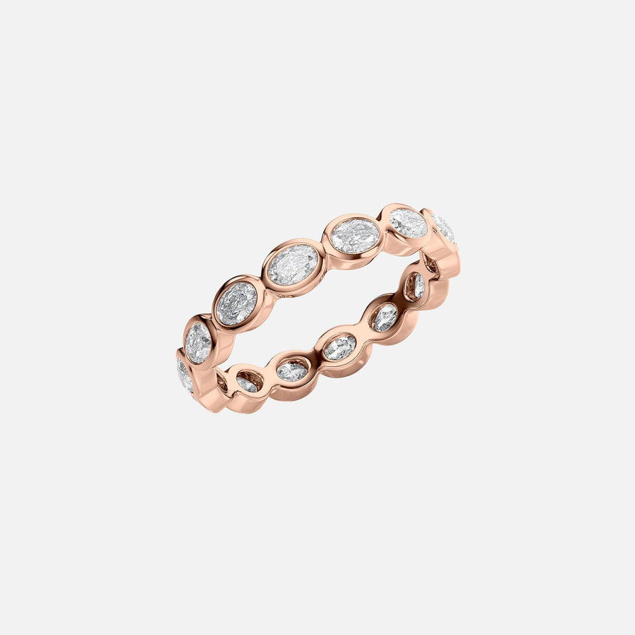  East West Oval Bezel Eternity Ring 14k Rose Gold 1 4 002