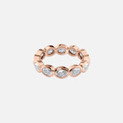  East West Oval Bezel Eternity Ring 14k Rose Gold 2 4 001