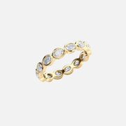  East West Oval Bezel Eternity Ring 14k Yellow Gold 1 4 002