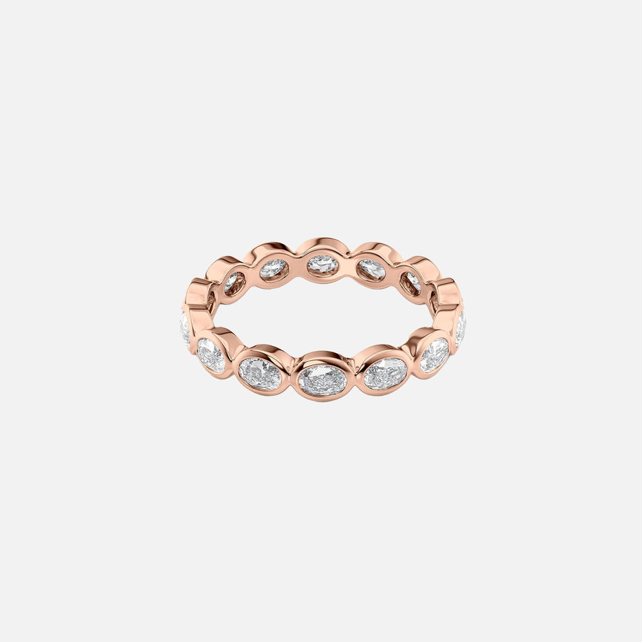  East West Oval Bezel Eternity Ring 18k Rose Gold 1 4 001
