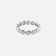  East West Oval Bezel Eternity Ring 18k White Gold 1 4 001