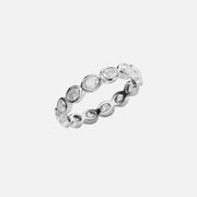  East West Oval Bezel Eternity Ring 18k White Gold 1 4 002