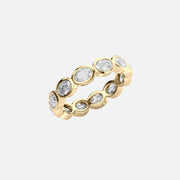  East West Oval Bezel Eternity Ring 18k Yellow Gold 2 4 002