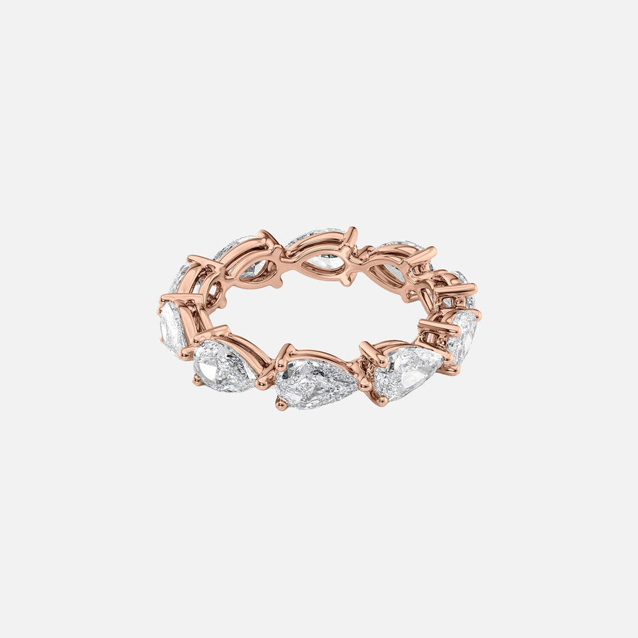  East West Pear Eternity Ring 14k Rose Gold 3 5 001