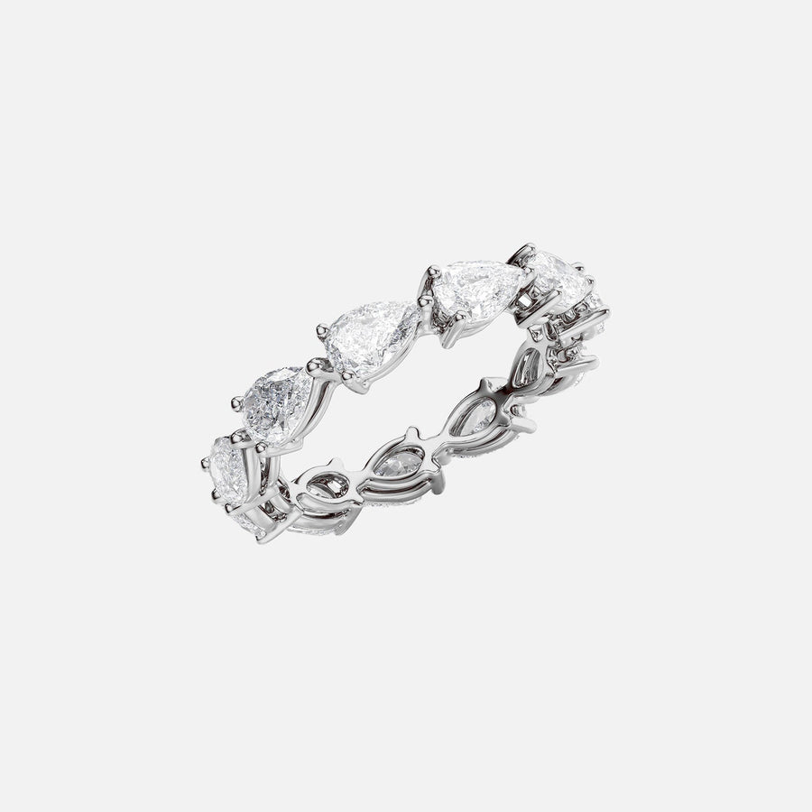  East West Pear Eternity Ring 14k White Gold 3 0 002