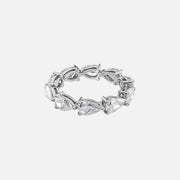  East West Pear Eternity Ring 14k White Gold 3 5 001
