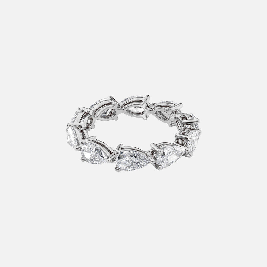  East West Pear Eternity Ring 14k White Gold 3 5 001