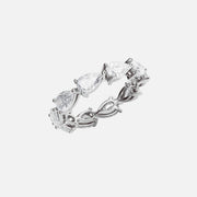  East West Pear Eternity Ring 14k White Gold 3 5 002