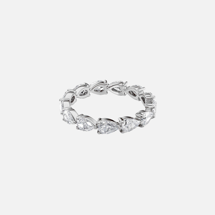  East West Pear Eternity Ring 18k White Gold 2 0 001