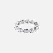  East West Pear Eternity Ring 18k White Gold 2 5 001