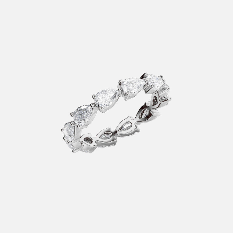  East West Pear Eternity Ring 18k White Gold 2 5 002