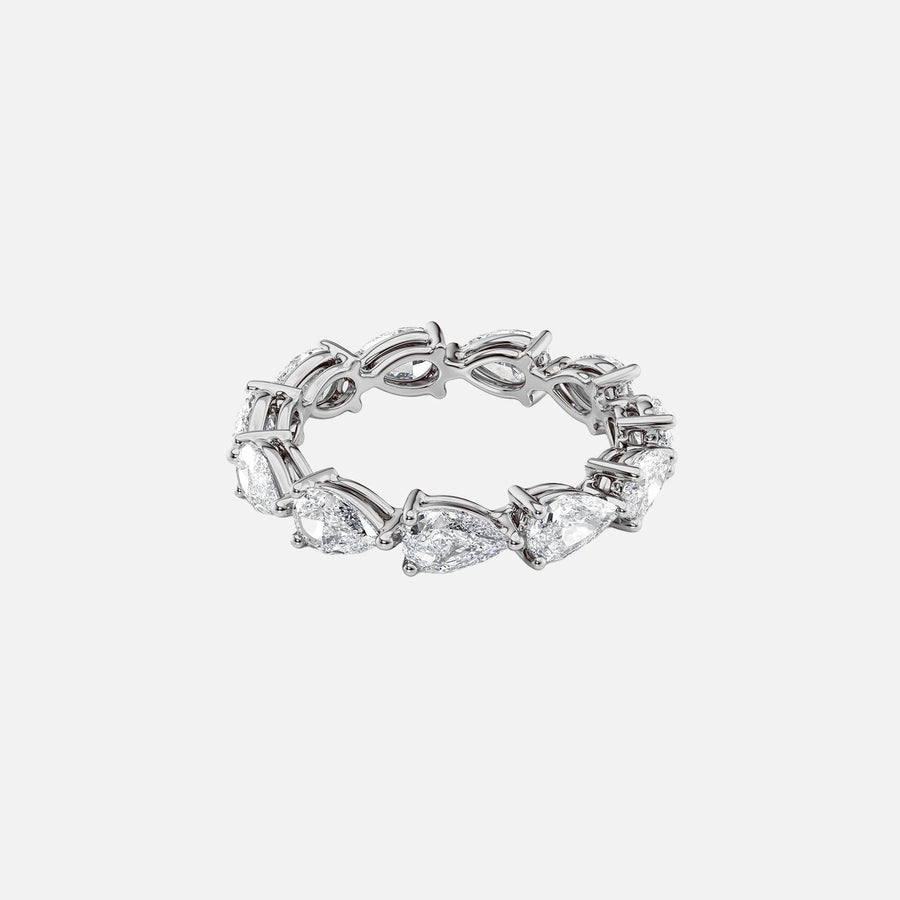  East West Pear Eternity Ring 18k White Gold 3 0 001