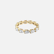  East West Pear Eternity Ring 18k Yellow Gold 2 0 001