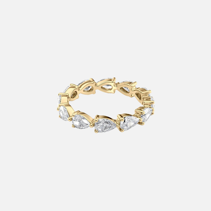  East West Pear Eternity Ring 18k Yellow Gold 2 5 001