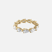  East West Pear Eternity Ring 18k Yellow Gold 3 0 001