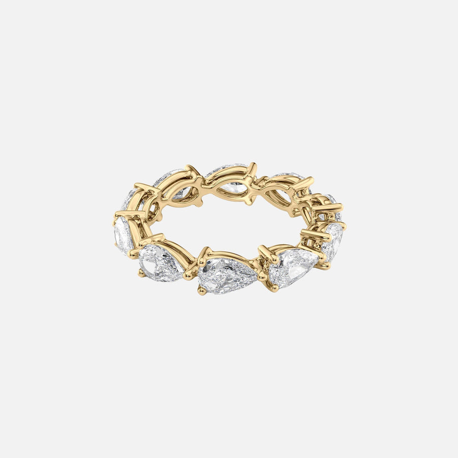  East West Pear Eternity Ring 18k Yellow Gold 3 5 001