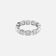  East West Radiant Bezel Eternity Ring 14k White Gold 2 5 001