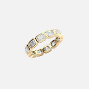  East West Radiant Bezel Eternity Ring 14k Yellow Gold 2 5 002