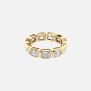  East West Radiant Bezel Eternity Ring 14k Yellow Gold 3 3 001