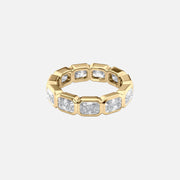  East West Radiant Bezel Eternity Ring 14k Yellow Gold 4 5 001