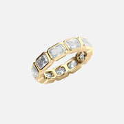  East West Radiant Bezel Eternity Ring 14k Yellow Gold 4 5 002