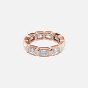 East West Radiant Bezel Eternity Ring 18k Rose Gold 4 5 001