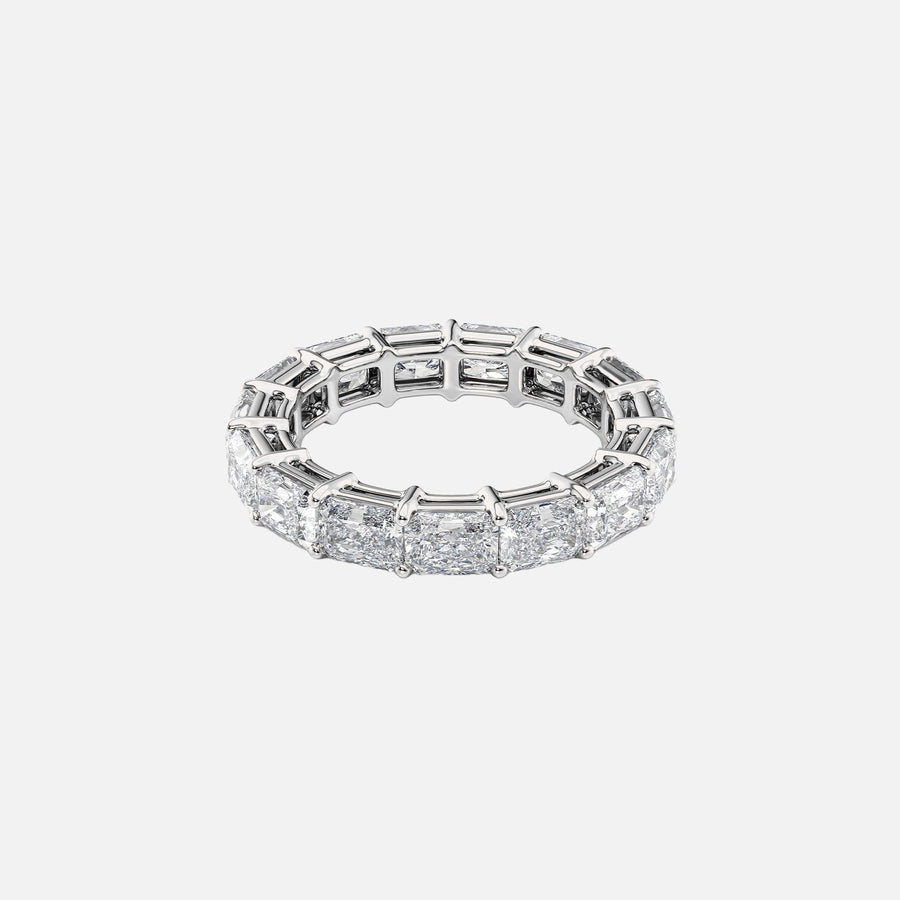  East West Radiant Eternity Ring 14k White Gold 4 0 001