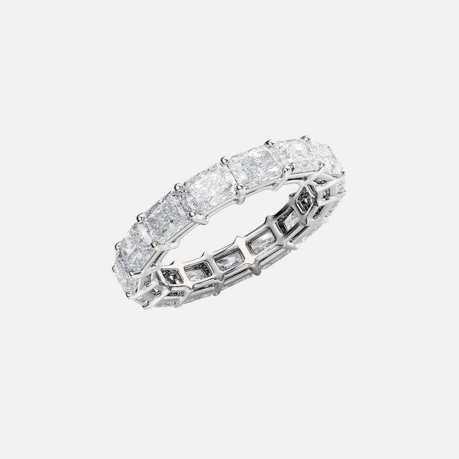  East West Radiant Eternity Ring 14k White Gold 4 0 002