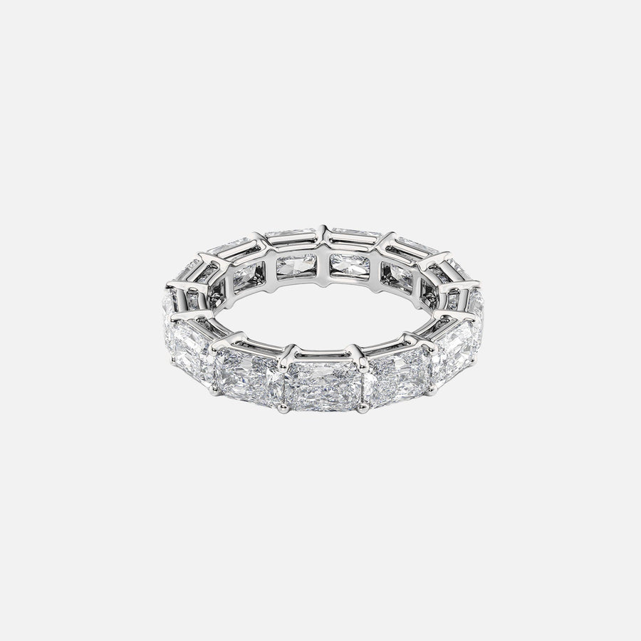  East West Radiant Eternity Ring 18k White Gold 5 0 001