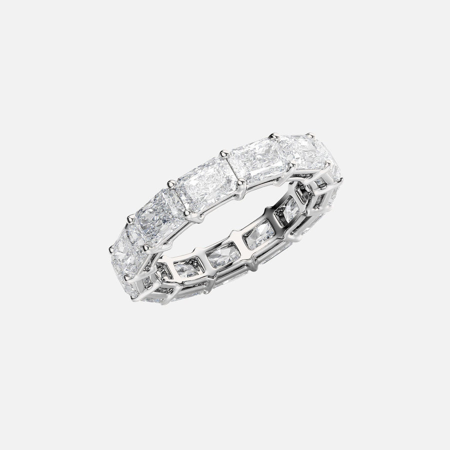  East West Radiant Eternity Ring 18k White Gold 5 0 002