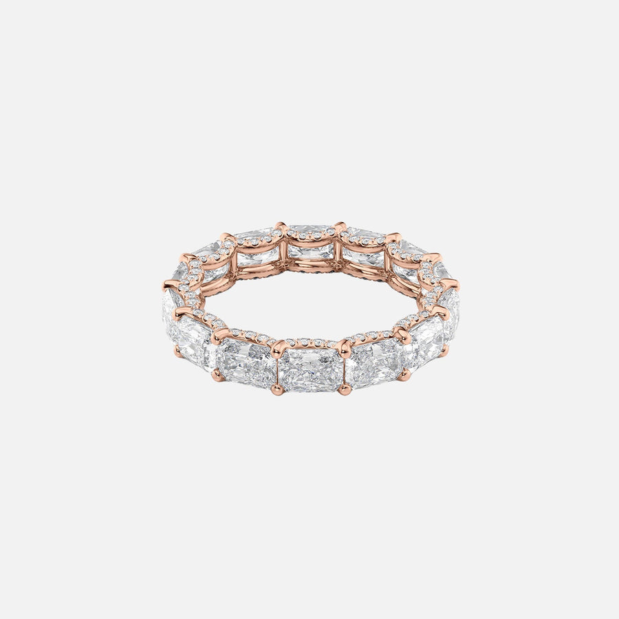 East West Radiant U Pave Prong Eternity Ring 14k Rose Gold 4 3 001