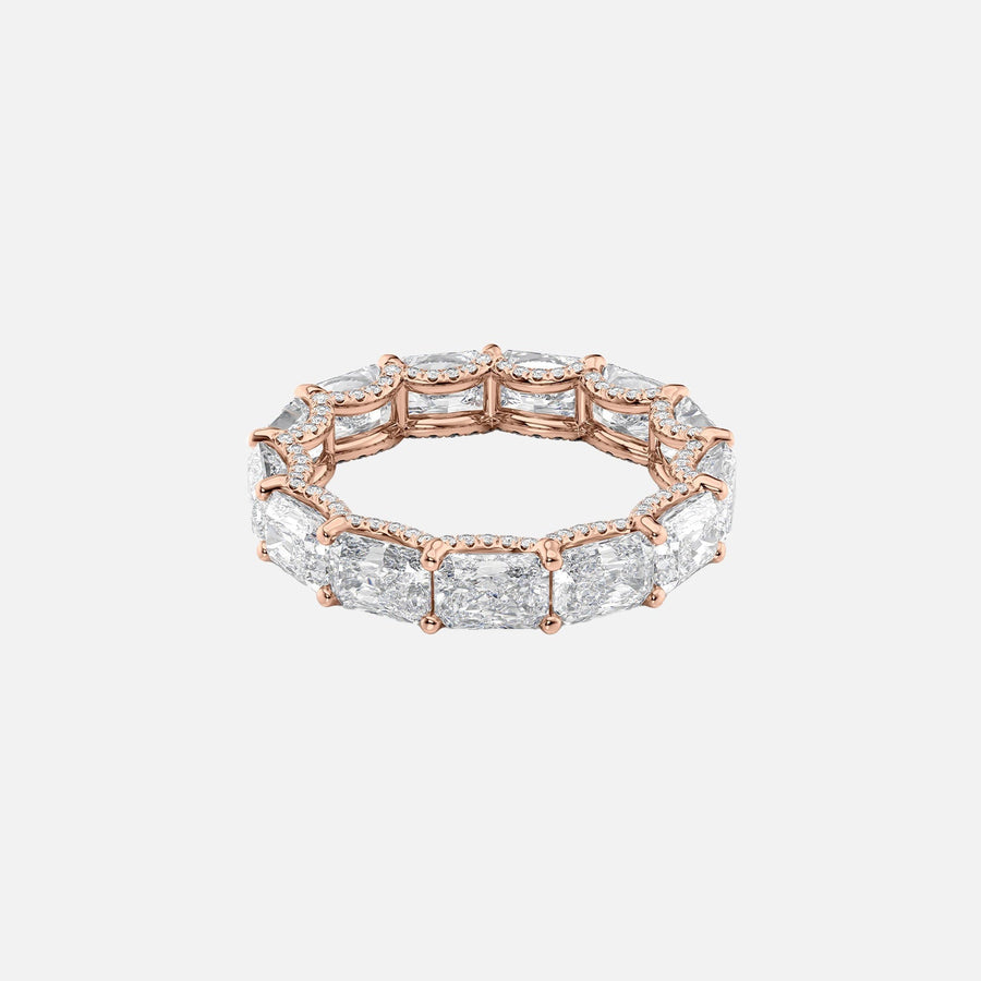  East West Radiant U Pave Prong Eternity Ring 14k Rose Gold 5 3 001