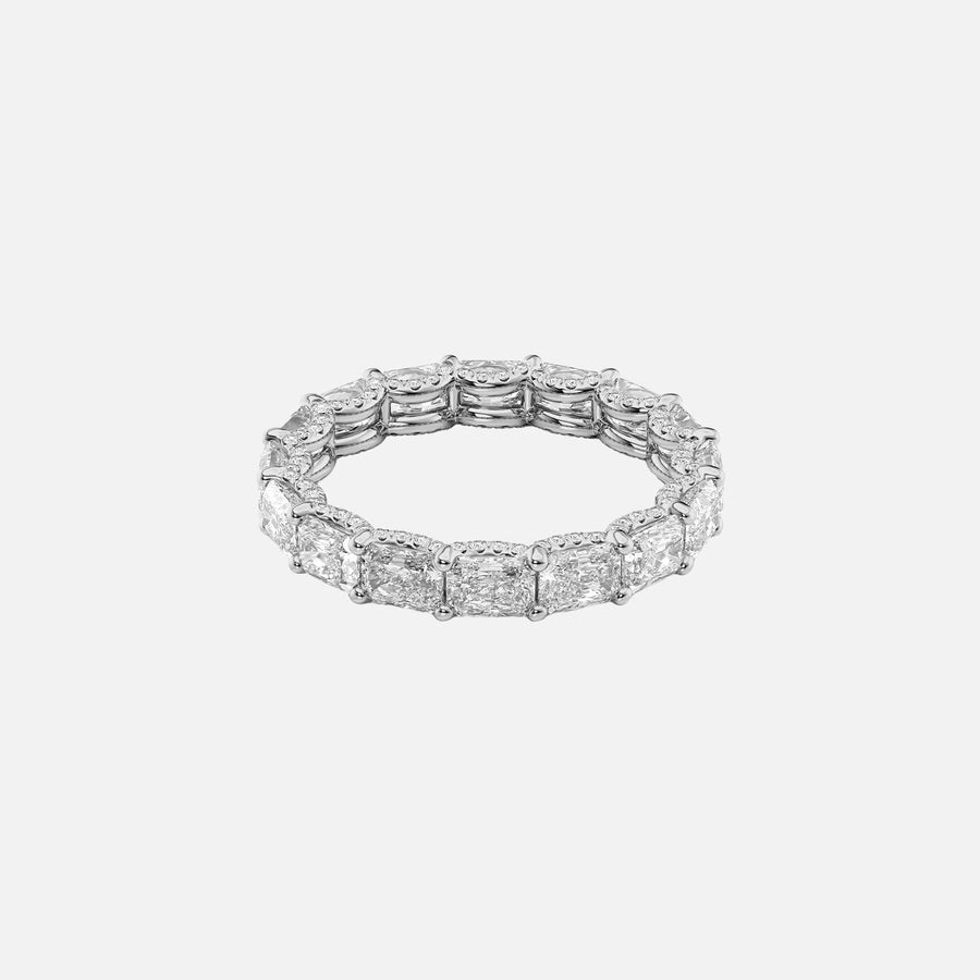  East West Radiant U Pave Prong Eternity Ring 14k White Gold 2 3 001