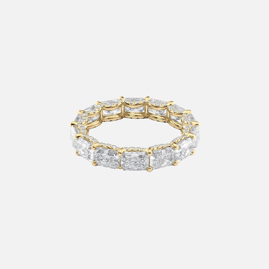  East West Radiant U Pave Prong Eternity Ring 14k Yellow Gold 4 3 001