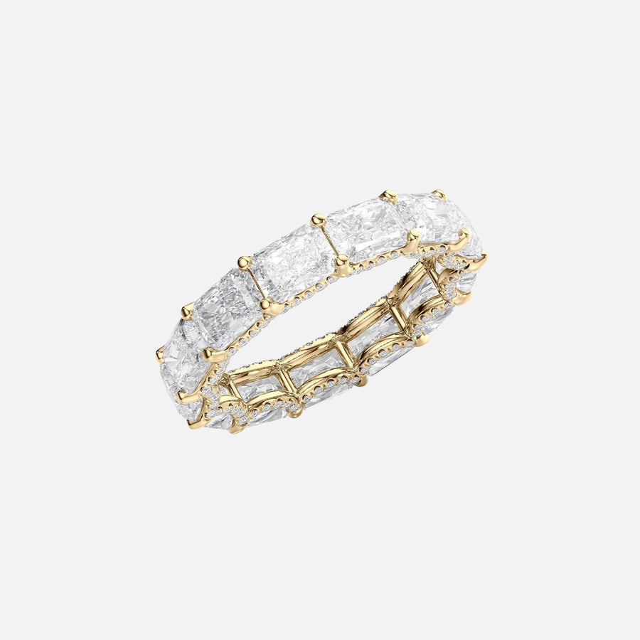  East West Radiant U Pave Prong Eternity Ring 14k Yellow Gold 5 3 002