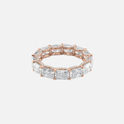  East West Radiant U Pave Prong Eternity Ring 18k Rose Gold 5 3 001