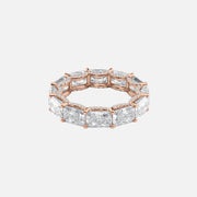  East West Radiant U Pave Prong Eternity Ring 18k Rose Gold 6 3 001
