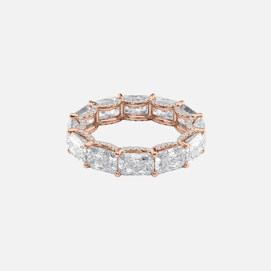  East West Radiant U Pave Prong Eternity Ring 18k Rose Gold 6 3 001