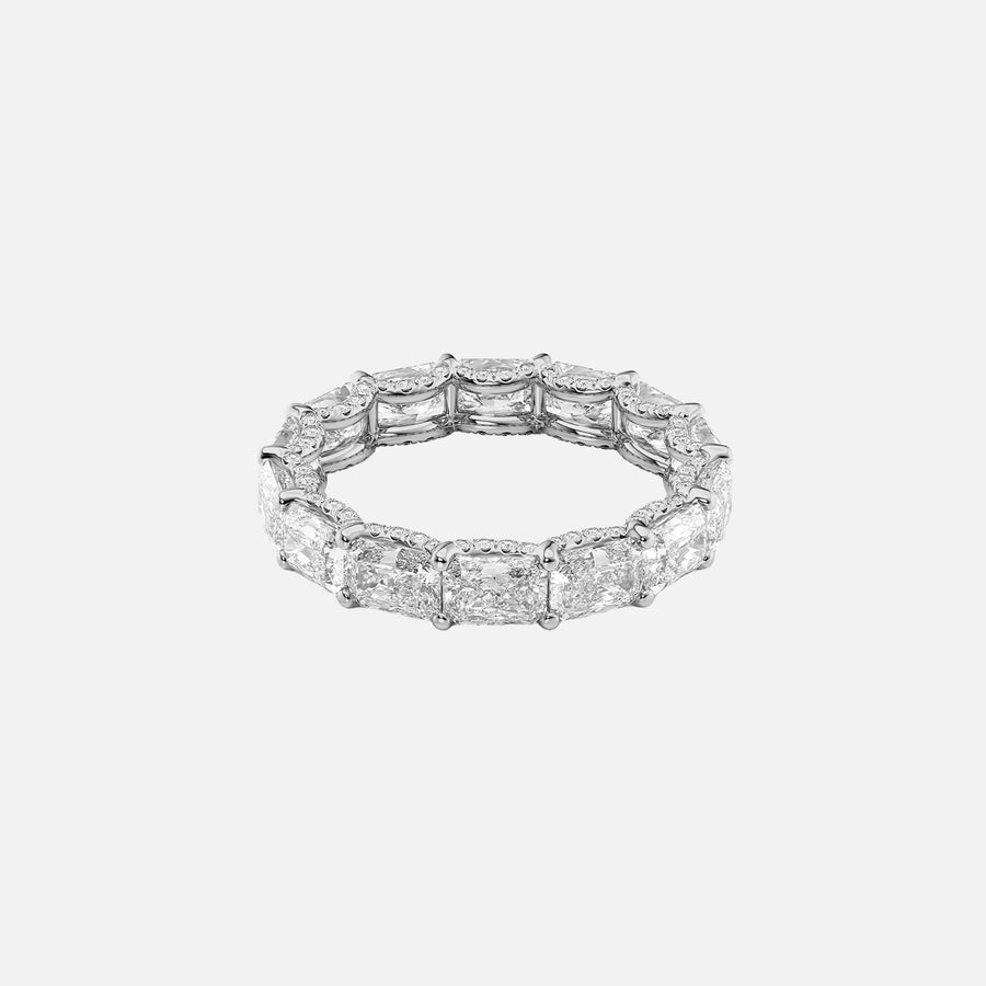  East West Radiant U Pave Prong Eternity Ring 18k White Gold 4 3 001