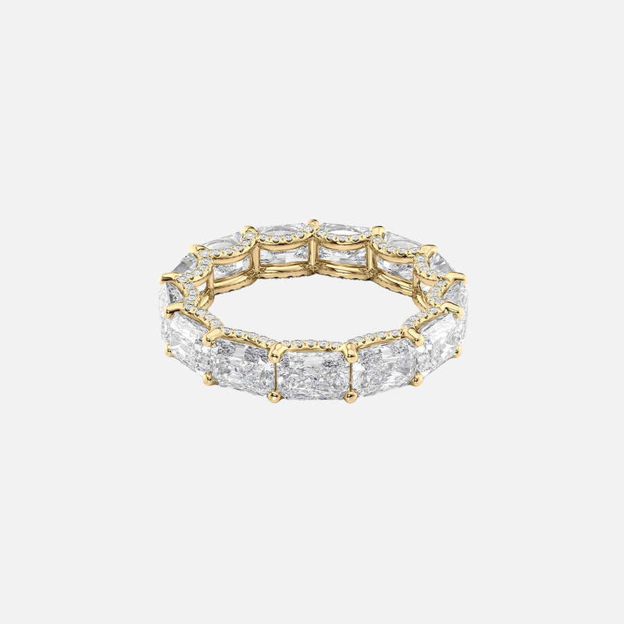  East West Radiant U Pave Prong Eternity Ring 18k Yellow Gold 5 3 001