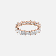  East West Radiant U Prong Eternity Ring 14k Rose Gold 2 0 001