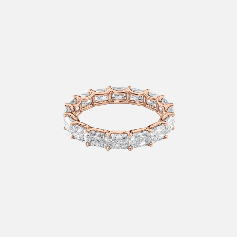  East West Radiant U Prong Eternity Ring 14k Rose Gold 2 0 001