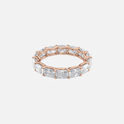  East West Radiant U Prong Eternity Ring 14k Rose Gold 4 0 001