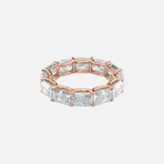  East West Radiant U Prong Eternity Ring 14k Rose Gold 6 0 001